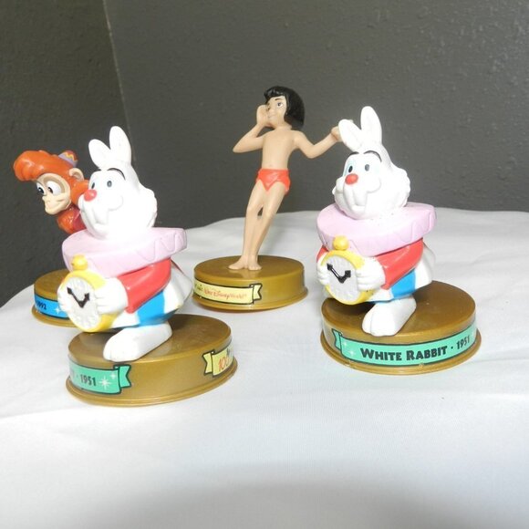 Disney (4) Bundle Plastic Toy Figurines Vintage White Rabbit Asu Mcdonald - Picture 3 of 4